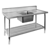 Single Centre Sink Bench & Pot Undershelf SSB7-1500C/A