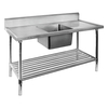 Single Centre Sink Bench & Pot Undershelf SSB7-1200C/A