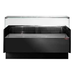 Tecnodom Serie MR80 Black 1520mm Wide Deli Display with Storage and Castors - TDMR-0815B