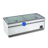 ZCD-L250S Supermarket Island Dual Temperature Freezer & Chiller with Glass Sliding Lids