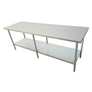 2400-7-WB Economic 304 Grade Stainless Steel Table 2400x700x900 - 6 legs