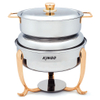 Ex-Showroom: Kingo Round Soup Station with Gilt Legs and Handles - KG2605-VIC694