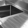 Single Centre Sink Bench & Pot Undershelf SSB7-1200C/A