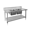 Modular System Double Centre Sink Bench with Pot Undershelf - DSB7-2100C/A