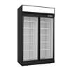 Thermaster Black Upright Double Glass Door Fridge LG-1006D
