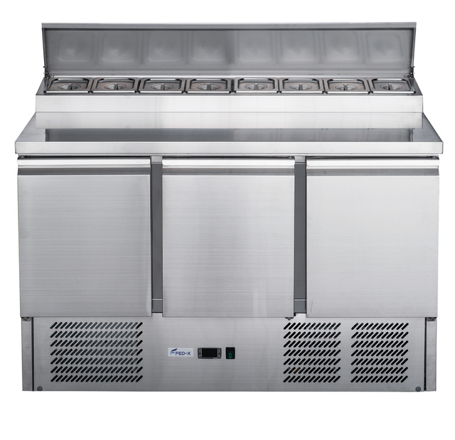 FED-X Three Door Salad Prep Fridge - XGNS1300D