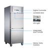 FED-X S/S Two Door Upright Freezer - XURF650S1V