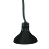 Pull down heat lamp black 290mm Round HYWCL14