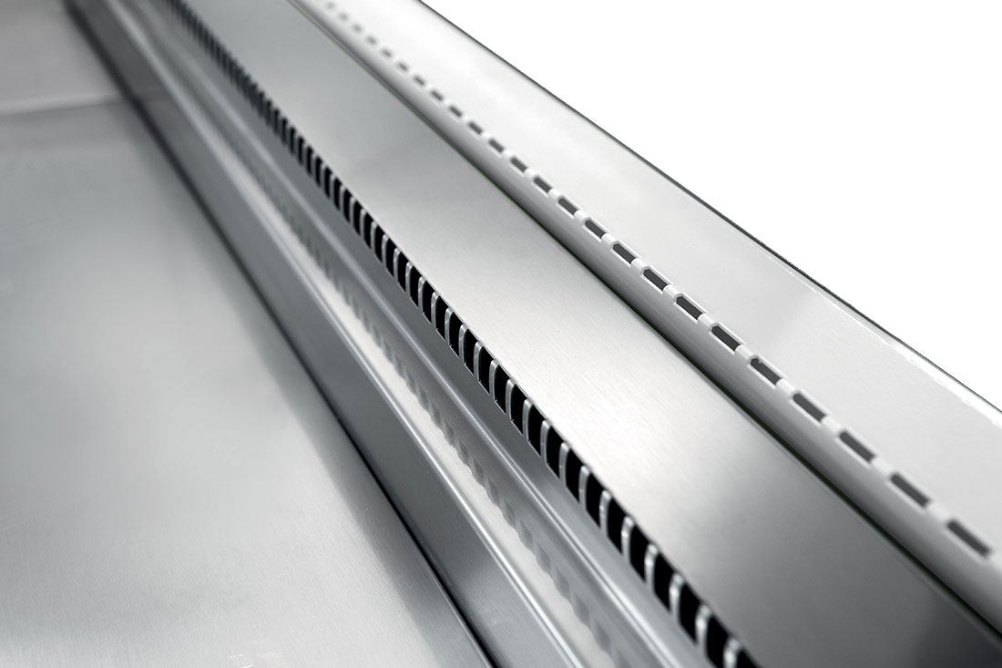 Tecnodom Serie MR9.5 Silver 2480mm Wide Deli Display with Storage and Castors TDMR-0925