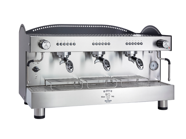 Bezzera 3L Black 3-Group Professional Espresso Machine BZB2016B3DE