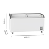 Thermaster Heavy Duty Supermarket Glass Sliding Lid Freezers 576L - SD-576K