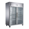 FED-X S/S Two Full Glass Door Upright Freezer - XURF1410G2V