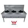 Gasmax Stainless Steel Waterless Nature Gas Triple Wok Chimney Burner - WW-3NC