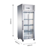FED-X S/S Full Glass Door Upright Freezer - XURF600G1V