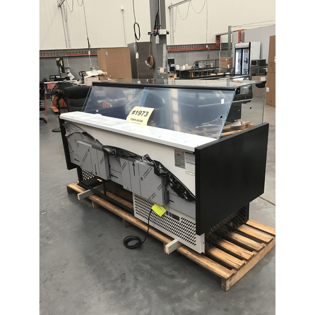 Ex-Showroom: Tecnodom Serie MR80 Black 2000mm Wide Deli Display with Storage and Castors - TDMR-0820B-NSW1973