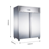 FED-X S/S Two Full Door Upright Fridge - XURC1200SFV