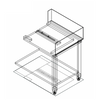 Fagor Stainless Steel Corner Bench w/ Introduction of Baskets by the Right Side E-90D