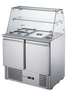 FED-X Two Door Salad Prep Fridge with Glass Top - XS900GC