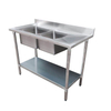 Modular System Double Sink Bench Left Handed 1500x600x900mm - 1500-6-DSBL