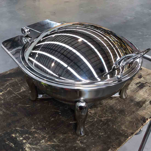 Ex-Showroom: Round Chafing Dish with Steel Lid - KGJ201G