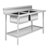 Double Left Sink Bench with Pot Undershelf DSB7-1500L/A