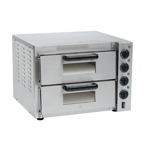 BakerMax Compact Countertop Double Deck Electric Pizza Oven - EP-2T