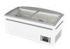 ZCD-E185S Supermarket Island Dual Temperature Freezer & Chiller with Glass Sliding Lids
