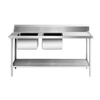 Left Inlet Double Sink Dishwasher Bench DSBD7-1800L/A