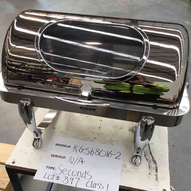 Ex-Showroom: Oblong Chafing Dish with Chrome Legs / Double KGS6801G-2