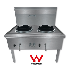 Gasmax Stainless Steel Waterless LPG Double Wok - WW-2L