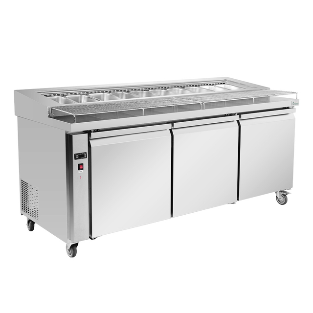 Thermaster three door DELUXE Pizza Prep Bench - PWB180