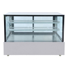 Bonvue Black Trim Square Glass Cake Display 2 Shelves - SSU150-2XB