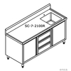 SC-7-2100R-H CABINET WITH RIGHT SINK