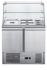 FED-X Two Door Salad Prep Fridge with Glass Top - XS900GC