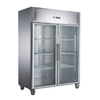 Ex-showroom: FED-X S/S Two Full Glass Door Upright Fridge XURC1410G2V-NSW1693