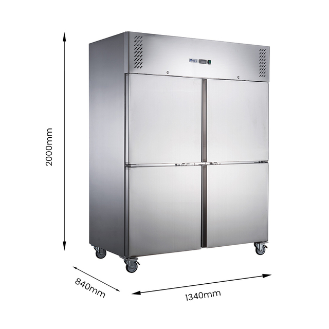 FED-X S/S Four Door Upright Freezer - XURF1200S2V