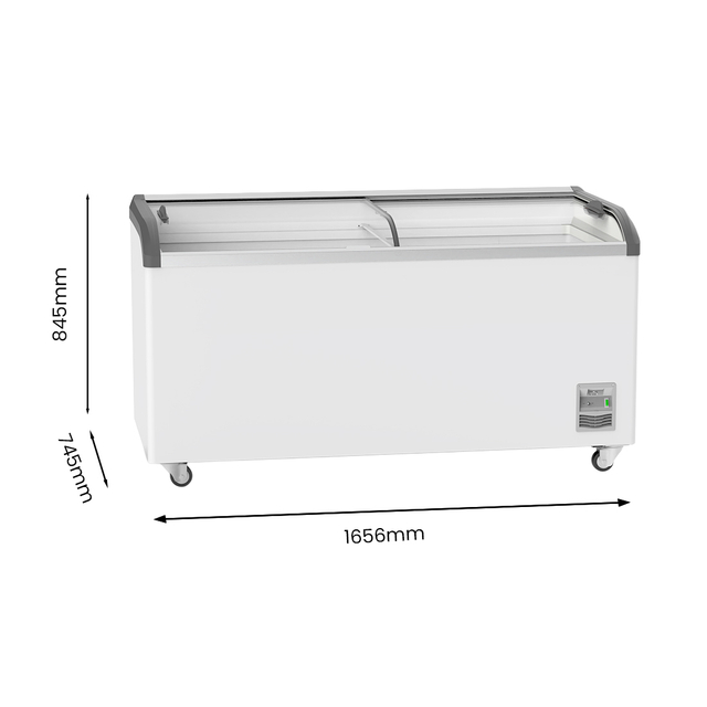 Thermaster Heavy Duty Supermarket Glass Sliding Lid Freezers 576L - SD-576K