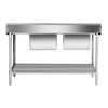 Double Left Sink Bench with Pot Undershelf DSB7-1500L/A