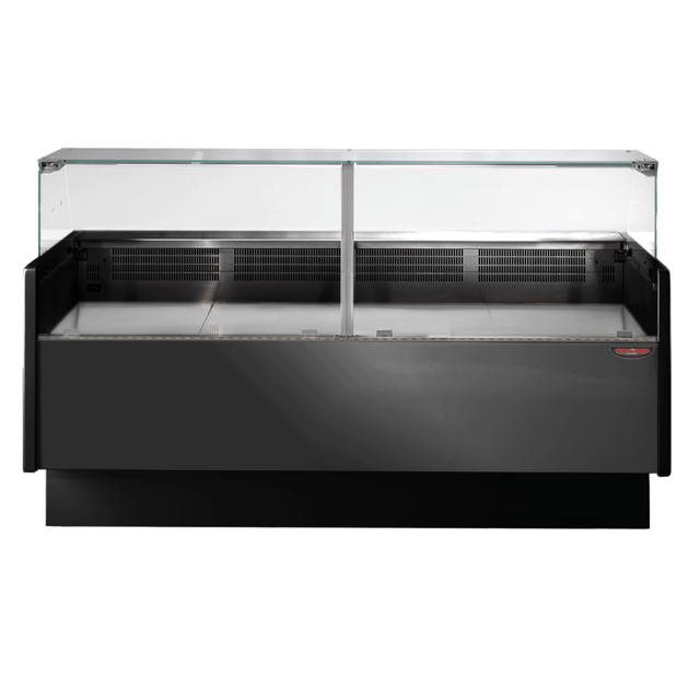 Ex-Showroom: Tecnodom Serie MR80 Black 2000mm Wide Deli Display with Storage and Castors - TDMR-0820B-NSW1973