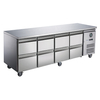 FED-X S/S Eight-Door Bench Fridge with Drawers - XUB7C22S4D