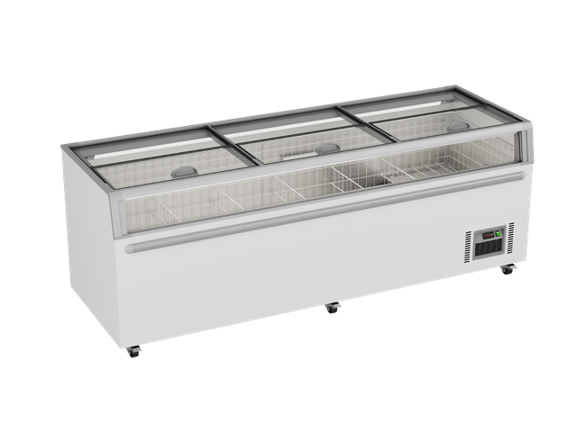 Thermaster Supermarket Island Freezer with Glass Sliding Lids ZCD-L250G