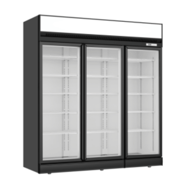 Thermaster Black Upright Three Glass Door Freezer - LG-1563DF