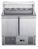 FED-X Two Door Salad Prep Fridge with Marble Top - XGNS900E