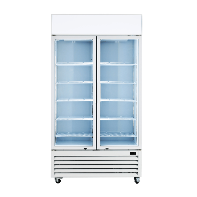 Ex-Showroom: Thermaster Colourbond Upright Beverage Fridge 2 Doors White - LG-1000P-QLD305